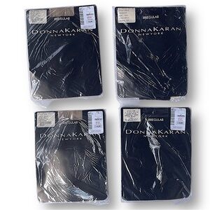 Donna Karan New York Hosiery Lot Irregular Sheer Pantyhose Vintage NIP